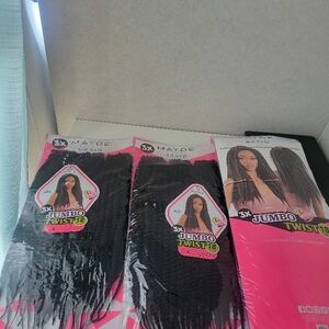 Jumbo Twist 18 Inch Black Hair Extensions